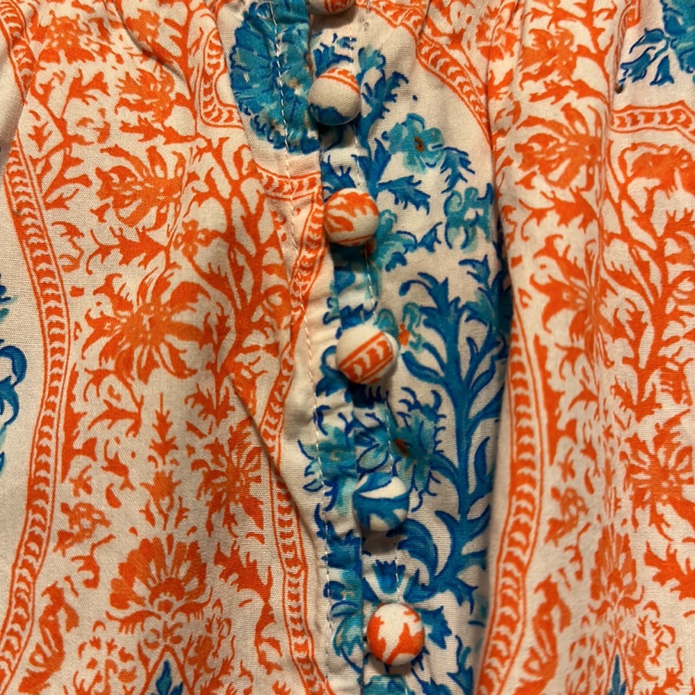 NEW Crown and Ivy Ruffle Statement Paisley Blouse - Picture 4 of 4